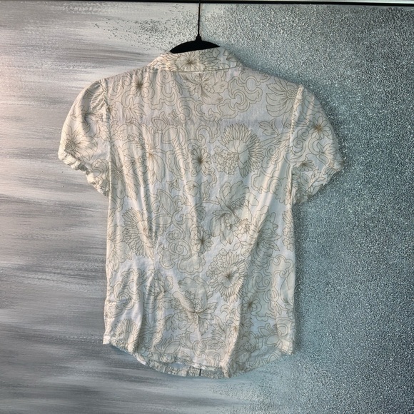 Hurley White and Black Floral Shirt - Picture 3 of 7